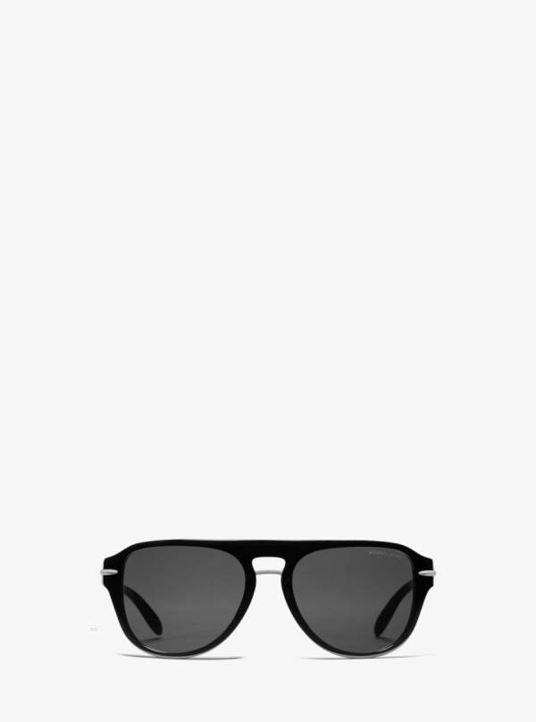 Panske Slnecne Okuliare Michael Kors Burbank Čierne - Doplnky Michael Kors Outlet | GJTAR-9674